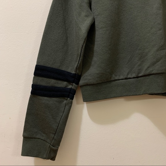 Forever 21 Cropped Crewneck - Army Green - Picture 3 of 4
